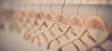 Close-up of Clothes Hanging in the Store