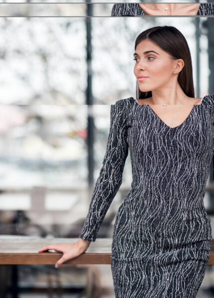v neck dress